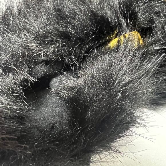 INC International Concepts Black Faux Fur Rhinestone Jewel Cuffs Wristlets New - Picture 4 of 8